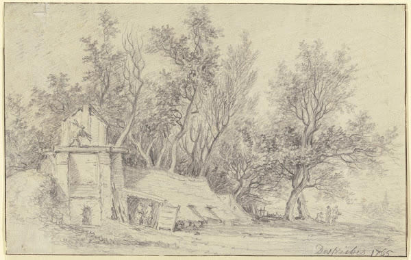Holzhauerhütten am Waldesrand 1765