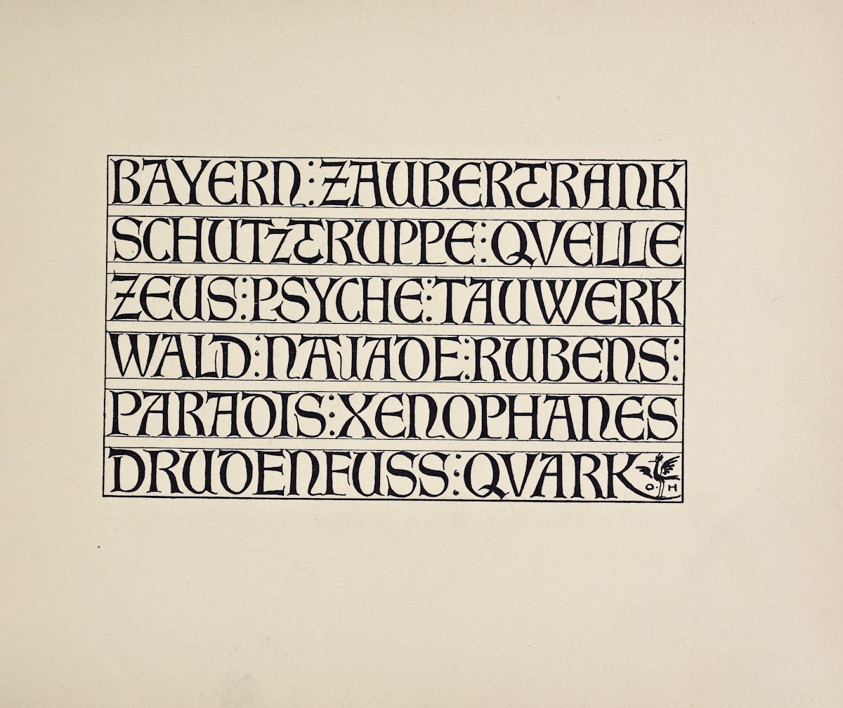 Beispiele kunstlerischer Schrift Pl042 1900