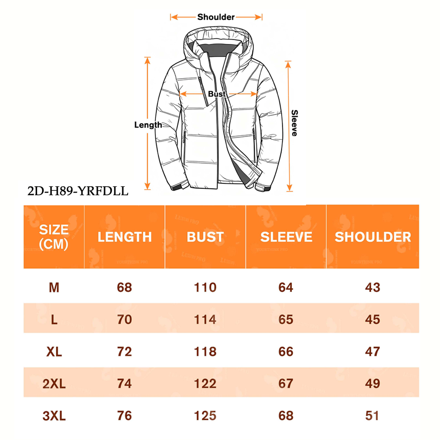2D Down jacket with zipper