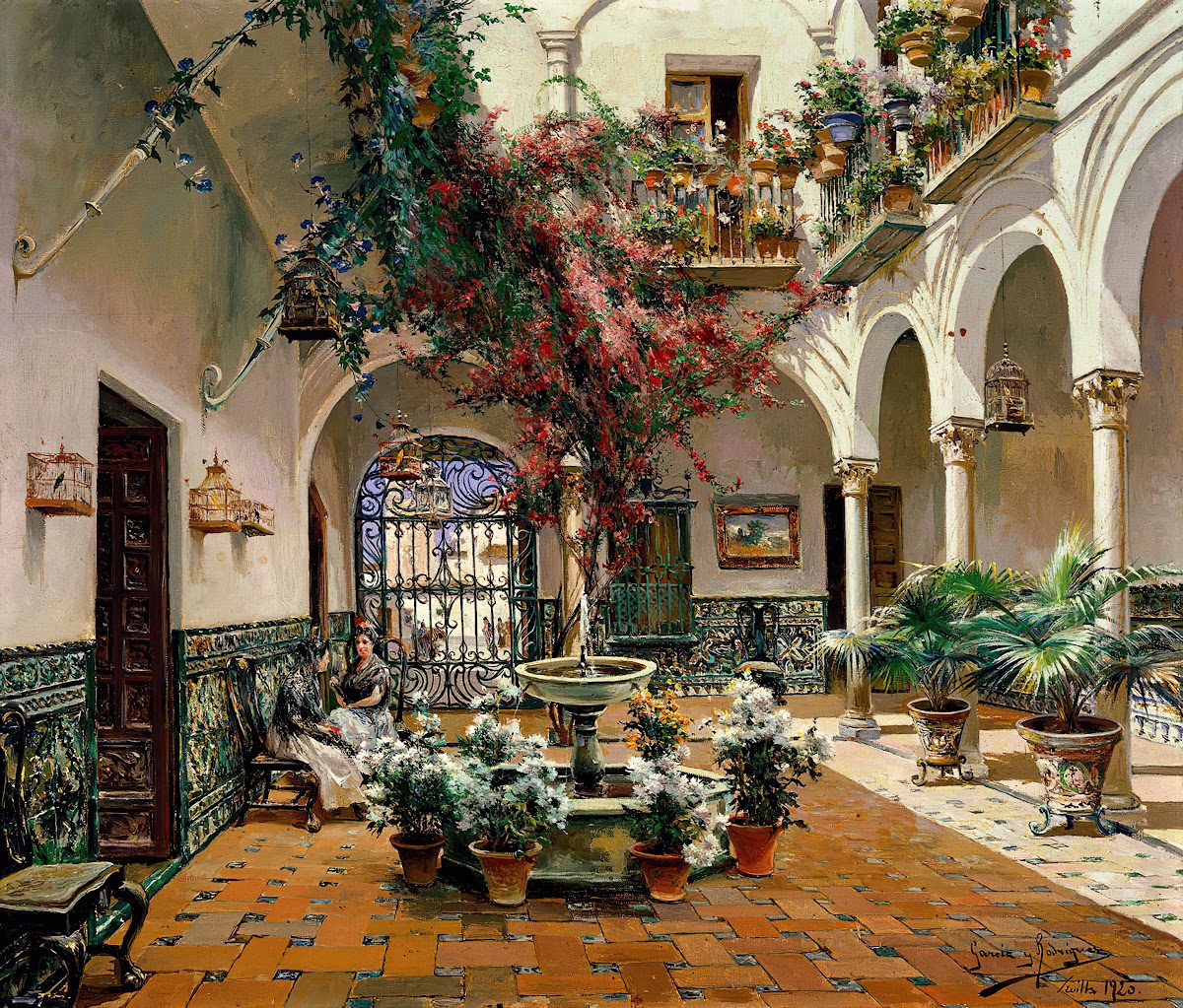 Interior Courtyard Seville 1920