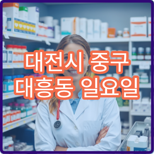 대전시 중구 대흥동 일요일 당번약국 시내 중심 약국 정보
