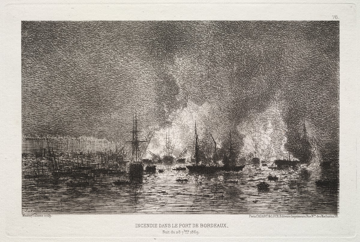 Conflagration in the Port of Bordeaux 1869