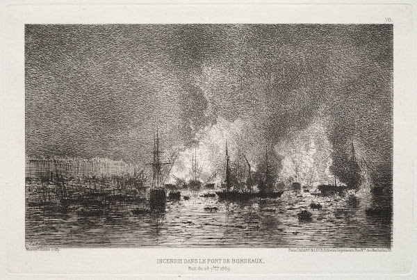 Conflagration in the Port of Bordeaux 1869