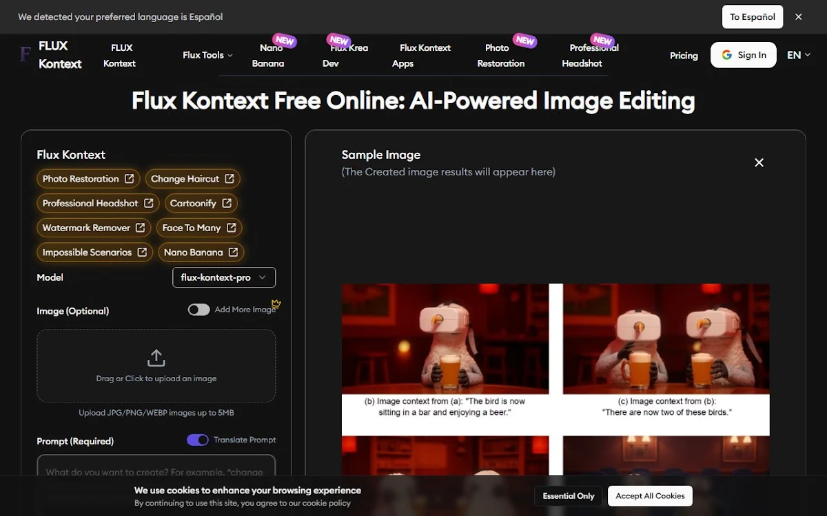 Captura de Flux Kontext