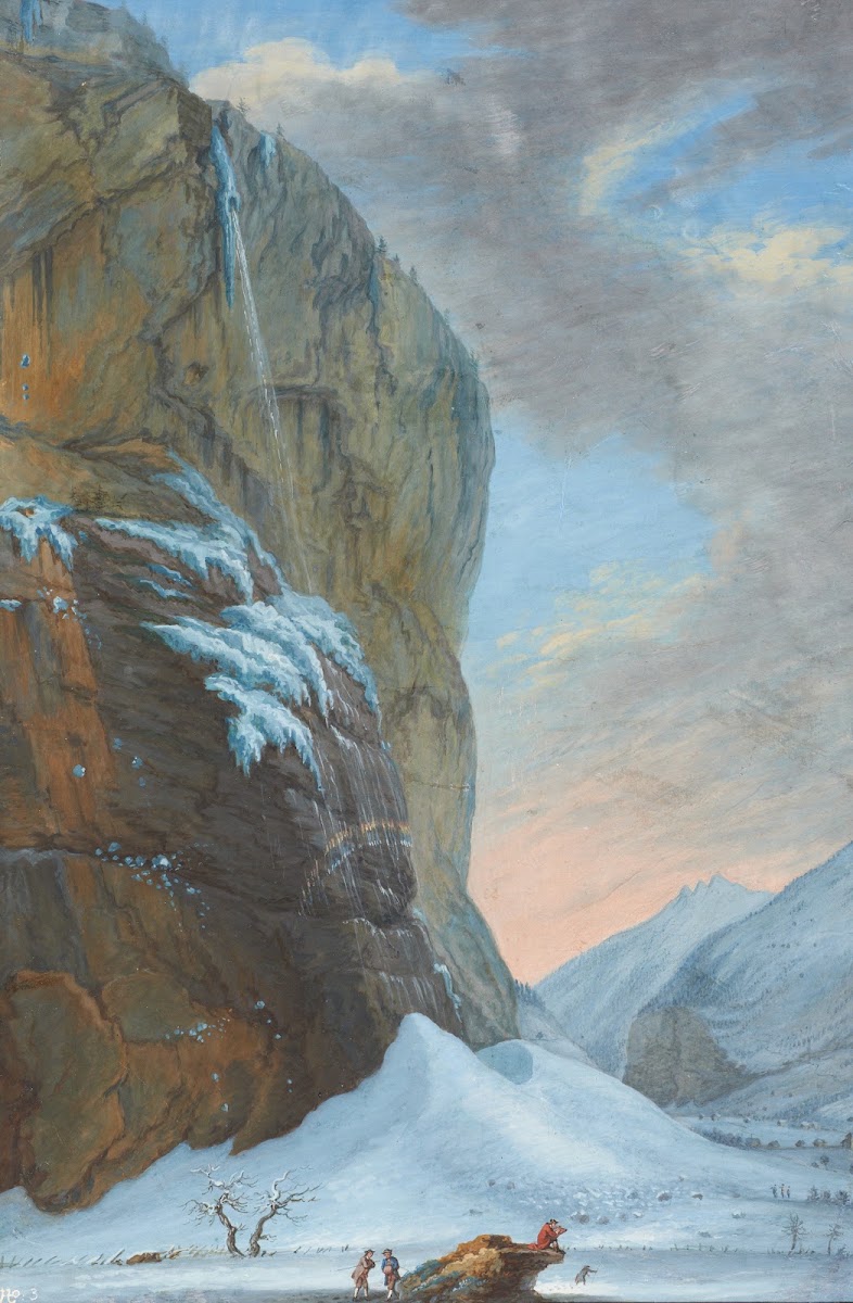 Der Staubbachfall im Lauterbrunnental im Winter 1915 1945