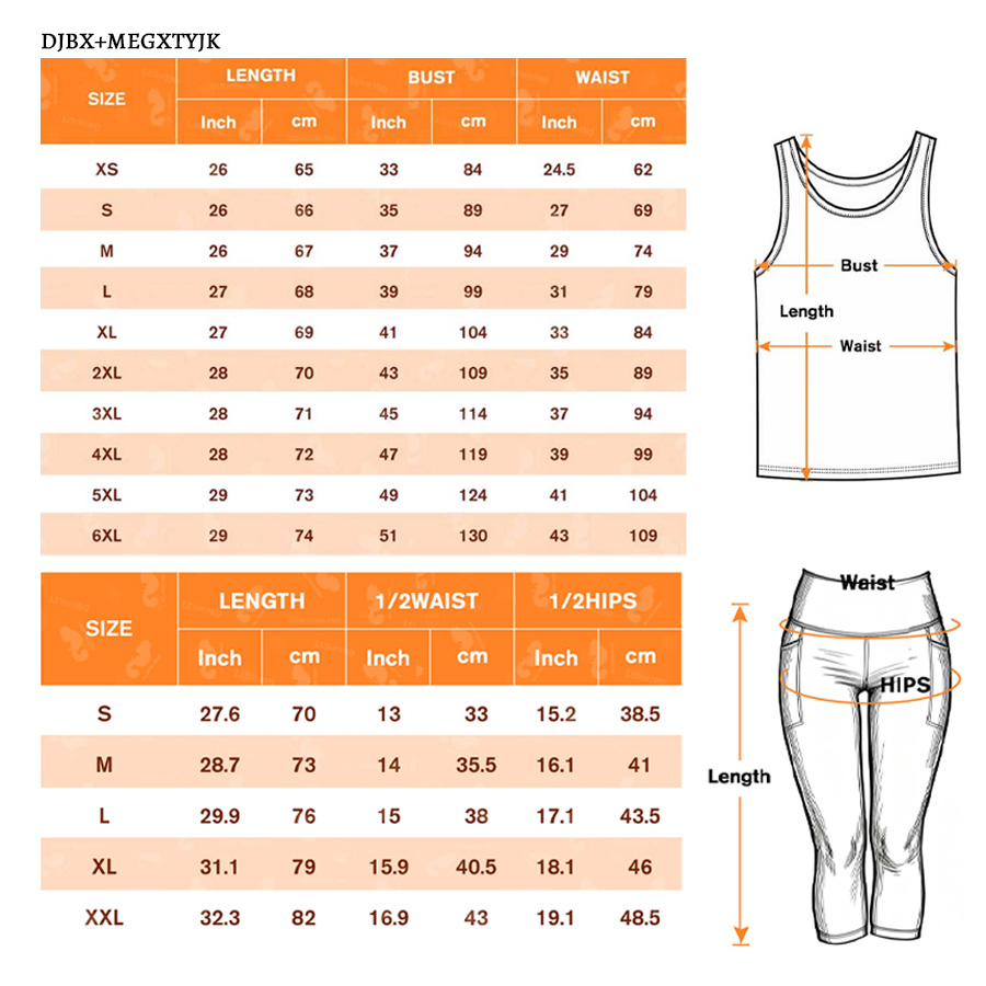 AOP Knot front tank top & cropped yoga leggings set