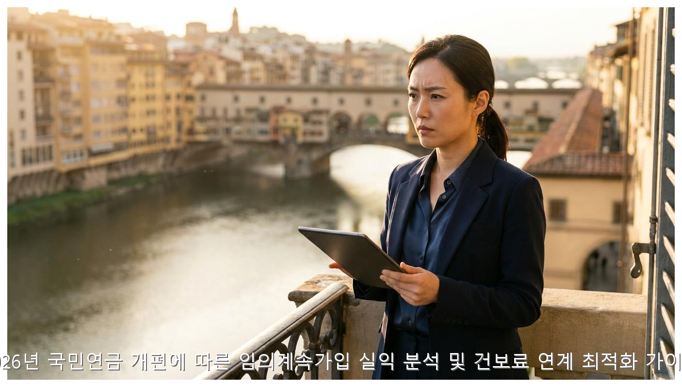2026년 국민연금 개편에 따른 임의계속가입 실익 분석 및 건보료 연계 최적화 가이드 핵심 안내 및 분석 인포그래픽 (2)