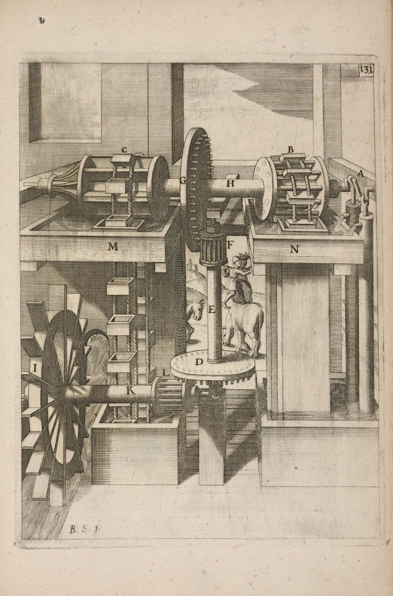 Fig CXXXI Haustrum duplex per capsulas cum antliâ duplici 1662