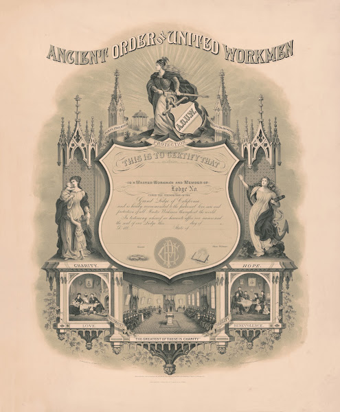 Ancient order of United Workmen purity education elevation of mankind 1881