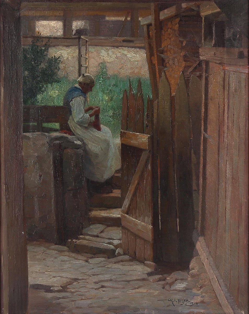 Bei der Hausarbeit 1908