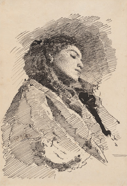 Young Woman Asleep 1870s