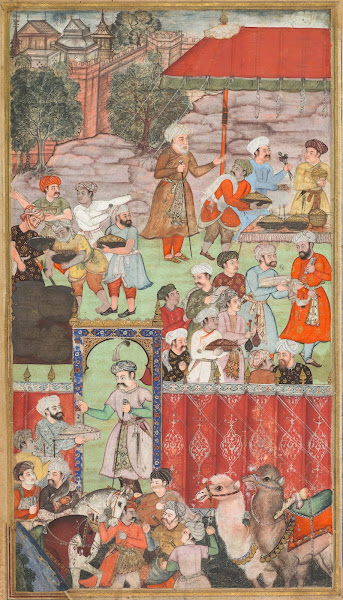 A feast for Babur hosted by his half brother Jahangir Mirza in Ghazni in May 150