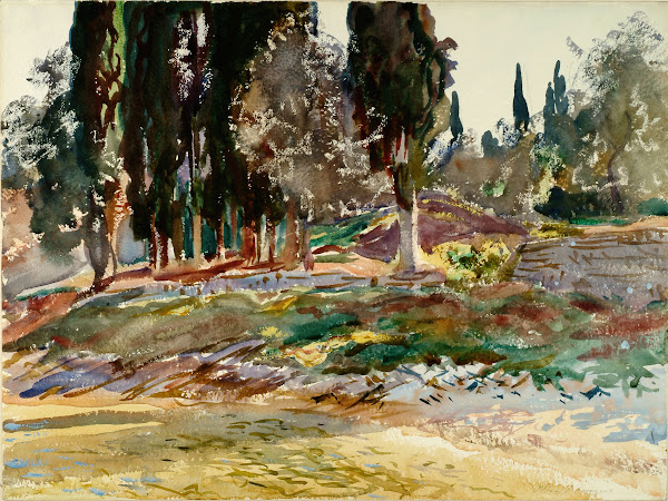 Cypress Trees at San Vigilio Lake Garda between 1856 and 1925