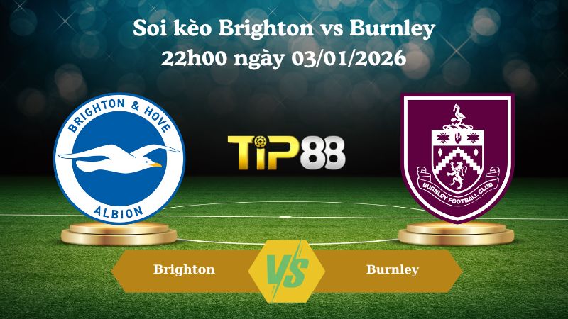 soi kèo Brighton vs Burnley 22h00 ngày 03/01/2026