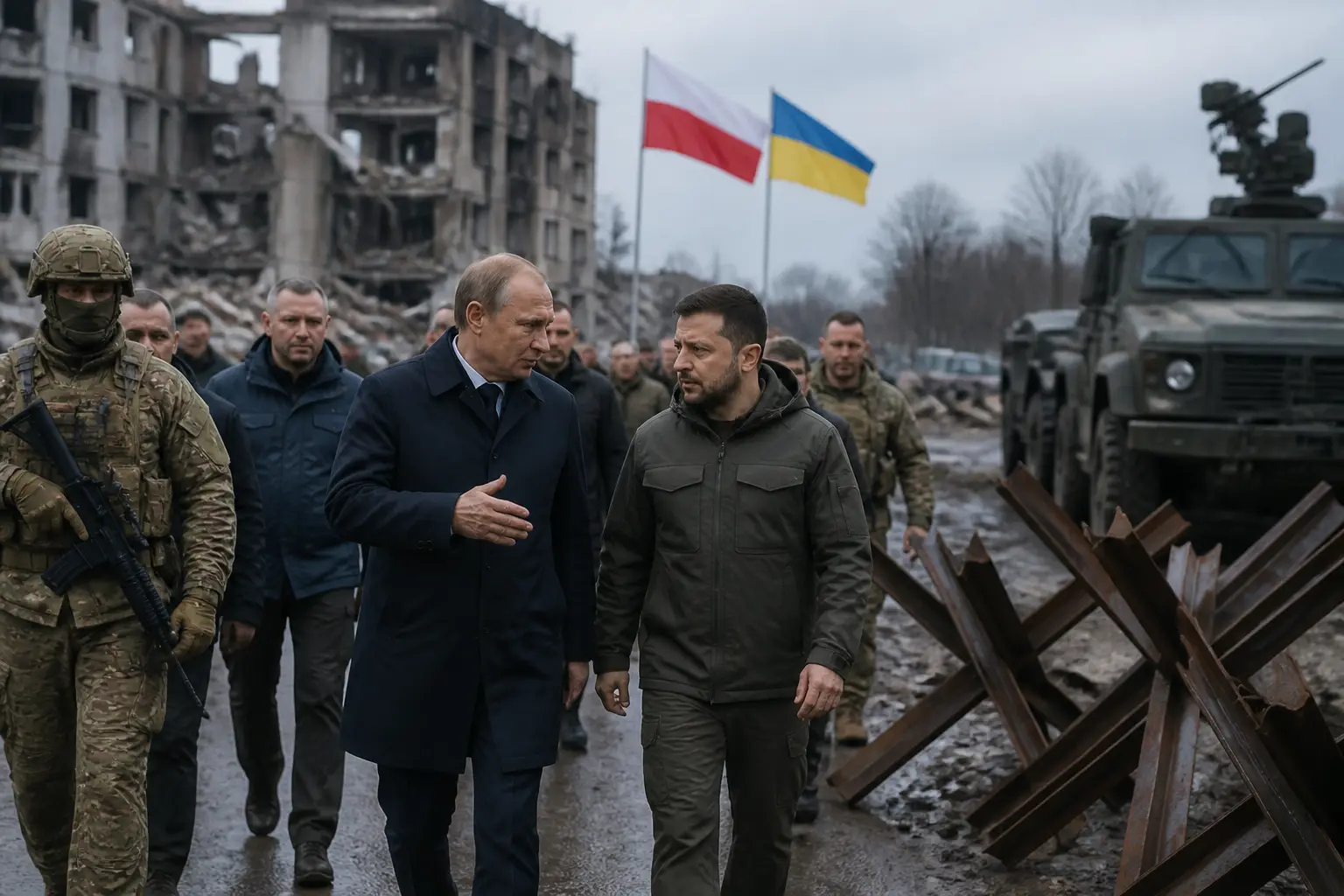 Editorial image for Poland warns of Russian hybrid strikes on European allies as Tusk visits Kyiv