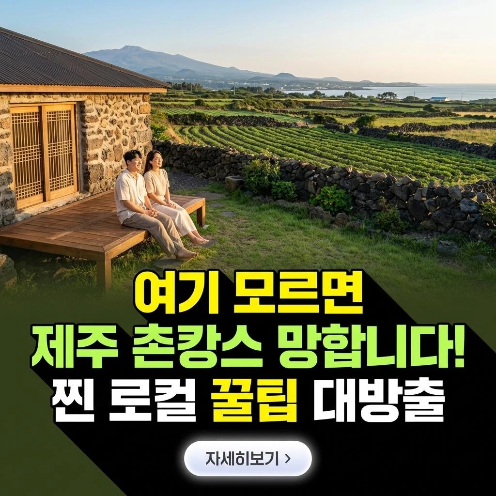 제주 촌캉스: 프리미엄 숙소 & 로컬 경험 가이드