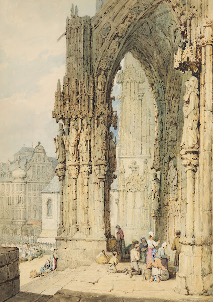 The Porch at Ratisbon Cathedral Bavaria 1832