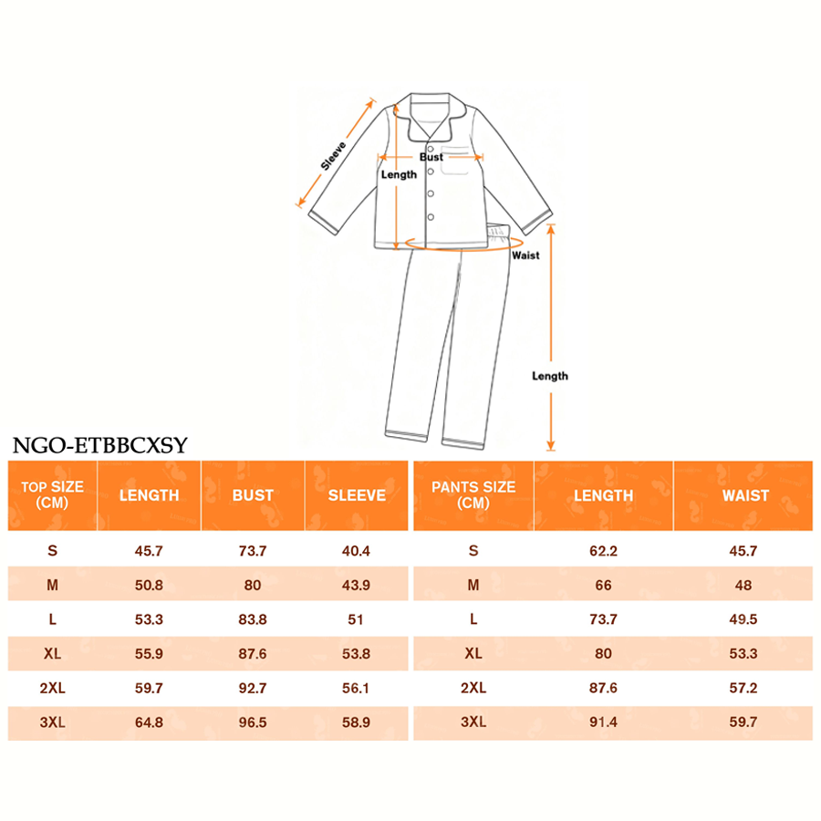 AOP NGO Children's Long Sleeved Shirt and Pants Pajama Set with Piping