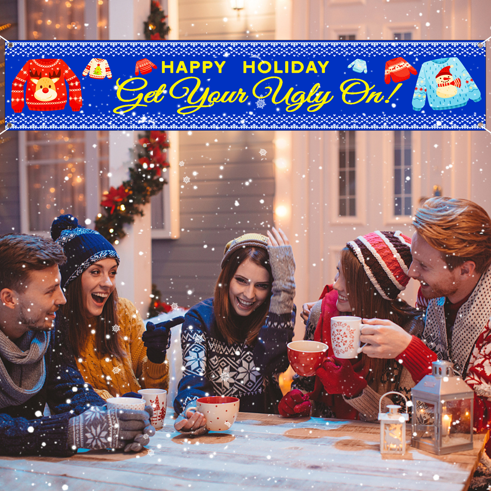 Weihnachts-Banner für Ugly-Sweater-Partys