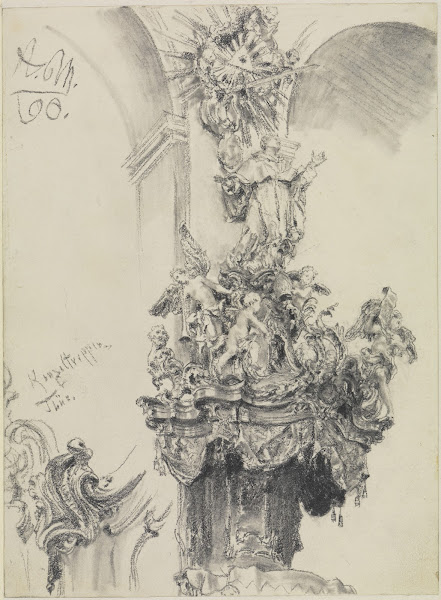 Die Bekrönung der Kanzel der Augustinerkirche in Würzburg ca 1890 3818x5201 (1)