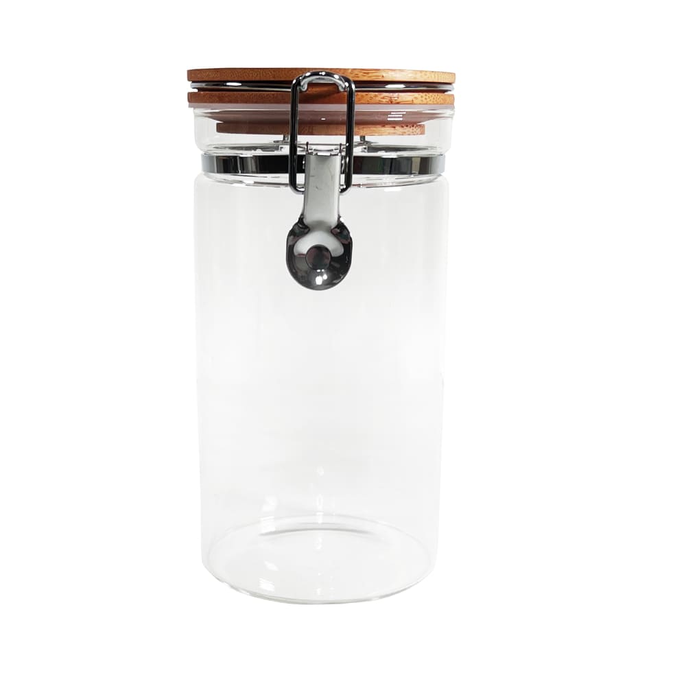 Frasco hermético de borosilicato con tapa de acacia Makom Home™ 1.5 L