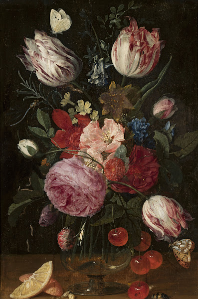 Flowers in a glass vase