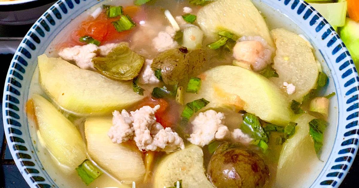 Canh Sấu Thịt Băm