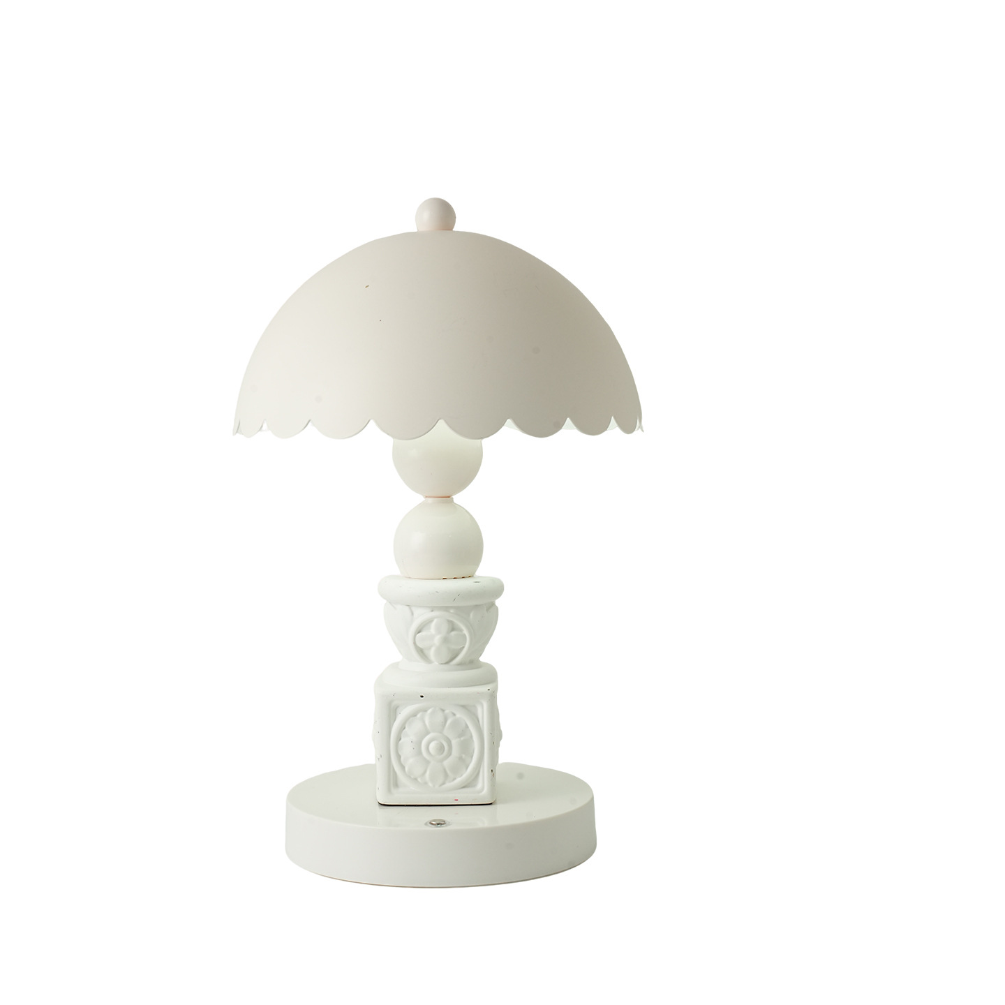 French Column Table Lamp with Carvings