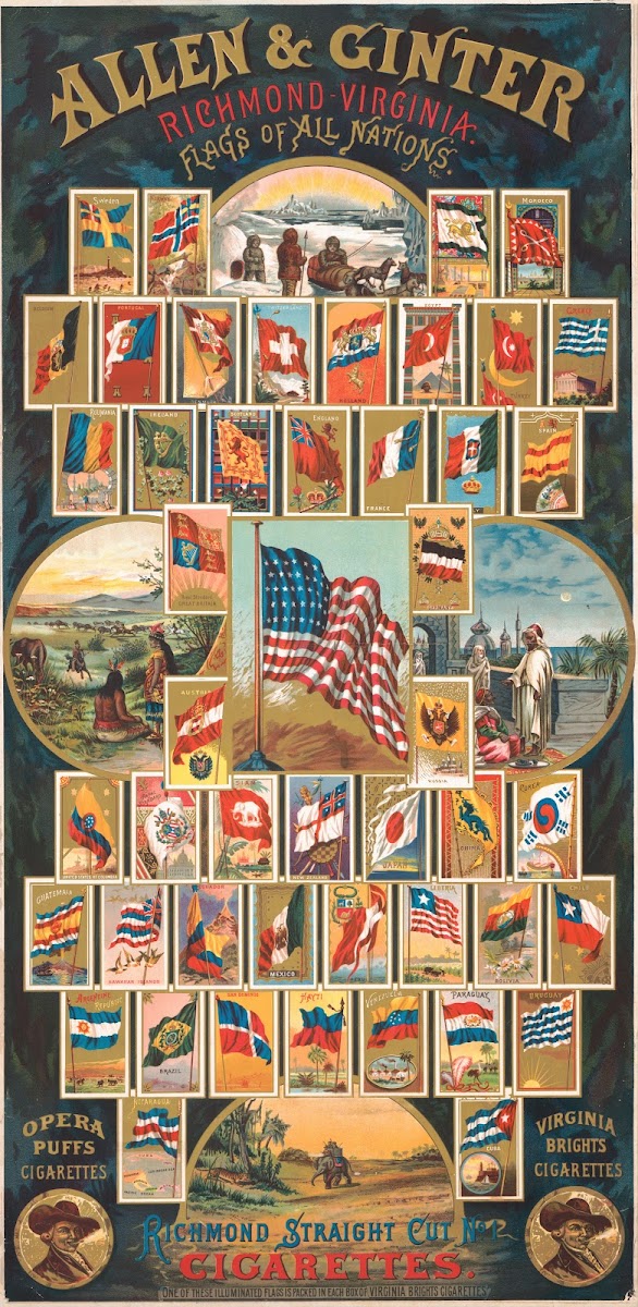 Allen  Ginter Richmond Virginia flags of all nations 1888