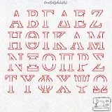 Stitch photo 2 of the Split Greek & Monogram Script Embroidery Font embroidery design
