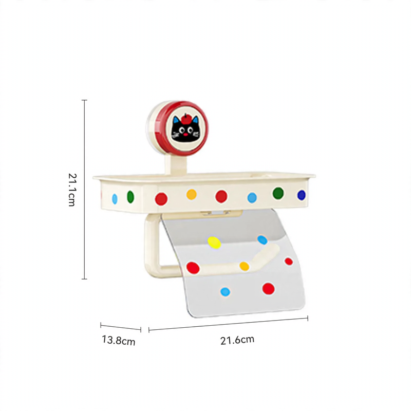 Suction Cup Toilet Paper Holder, Modern Design