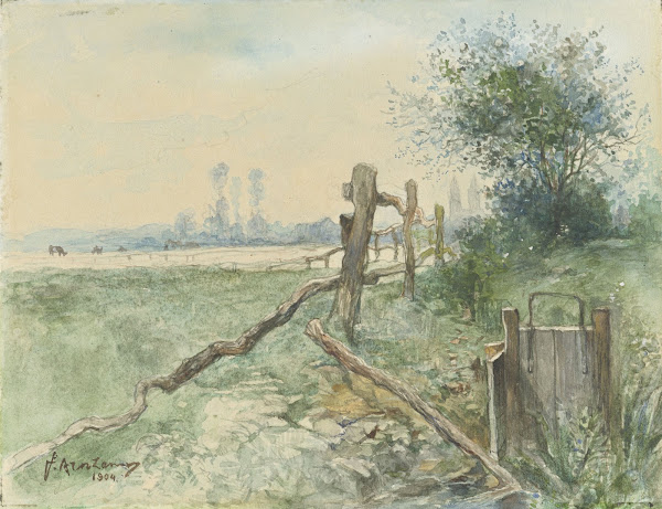Weidelandschap met sloot 1904