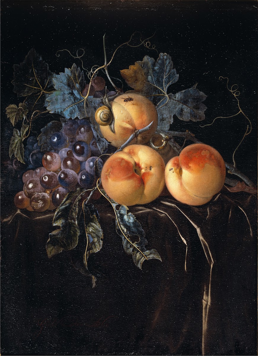Still Life with Peaches and Grapes