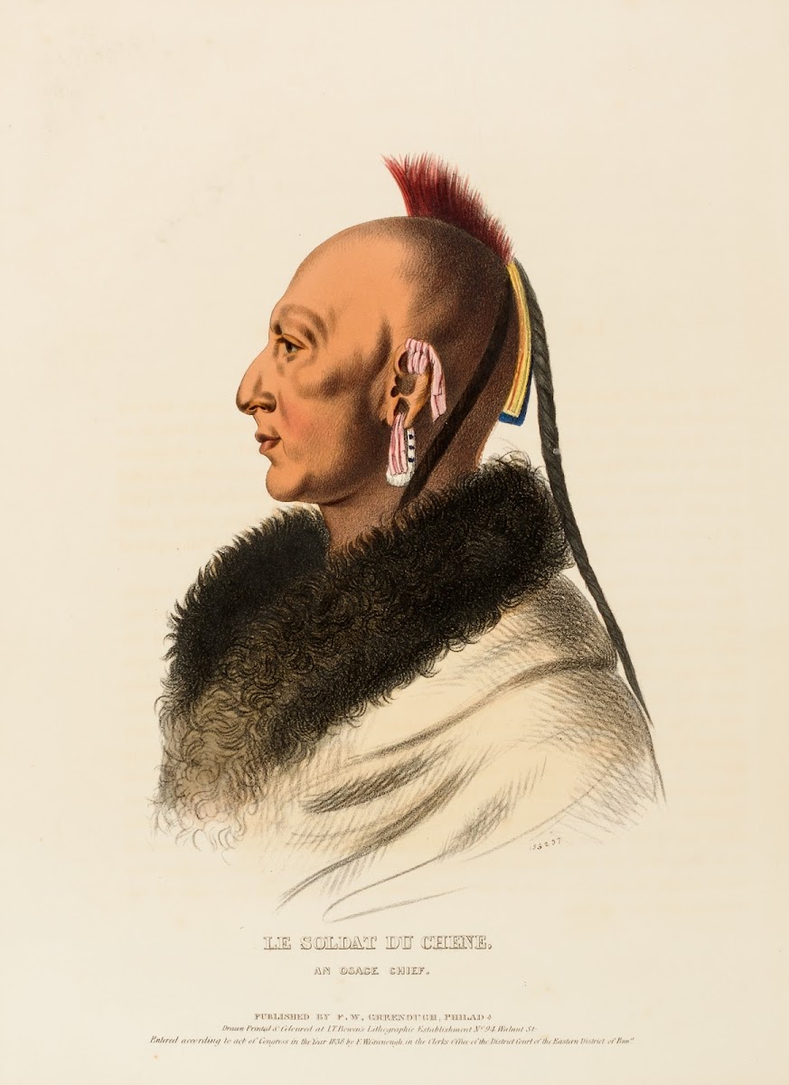 Le Soldat Du Chene An Osage Chief 1838