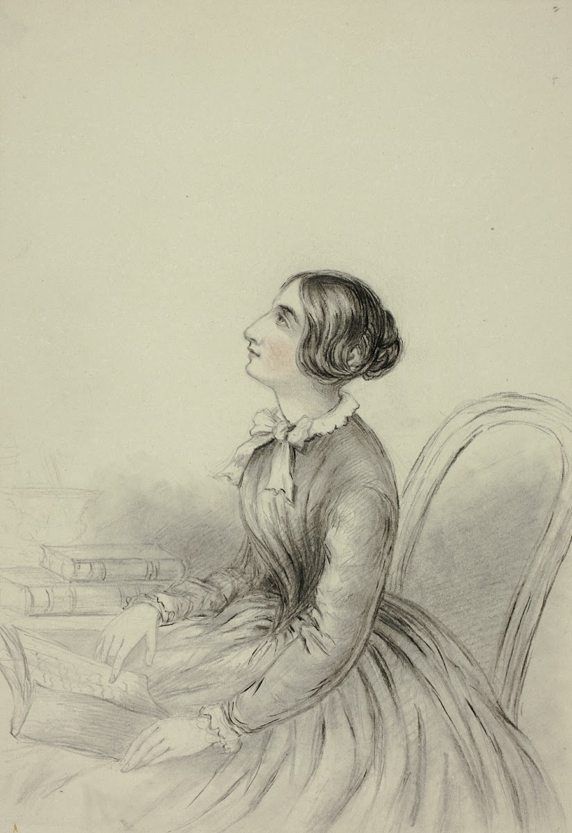 Young Woman Inspired While Reading