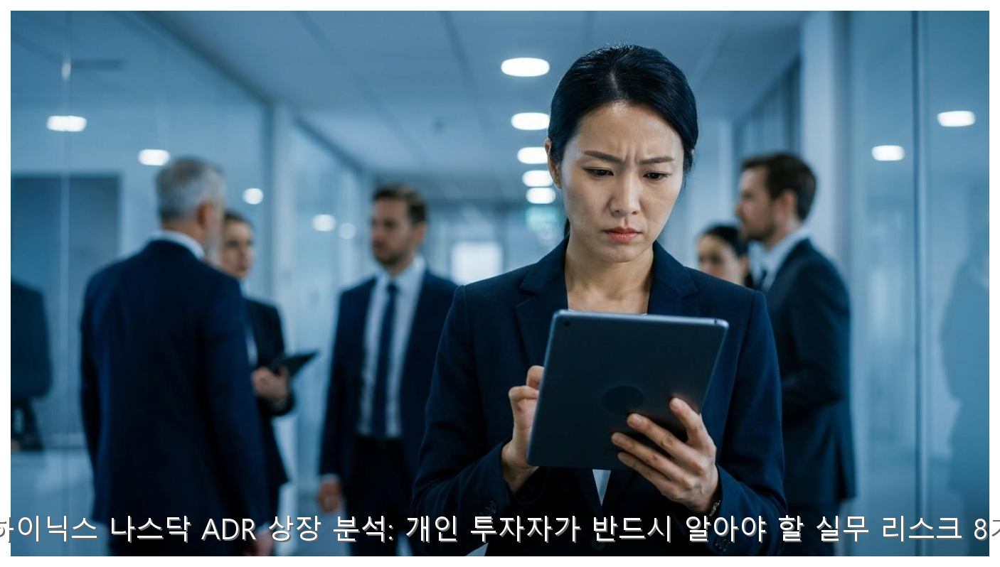 SK하이닉스 나스닥 ADR 상장 분석: 개인 투자자가 반드시 알아야 할 실무 리스크 8가지 핵심 안내 및 분석 인포그래픽 (6)
