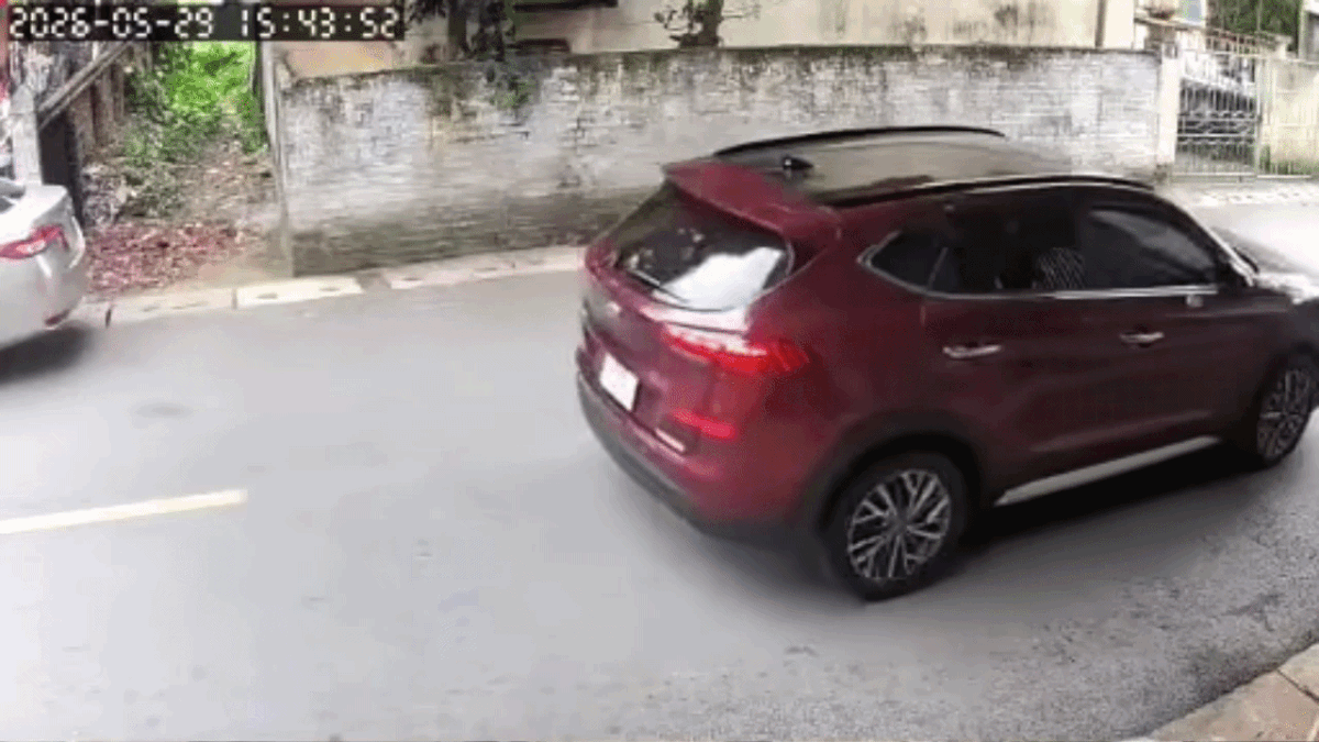 Clip: Ô tô dừng bất ngờ, xe máy điện không kịp phanh - Báo Tiền Phong