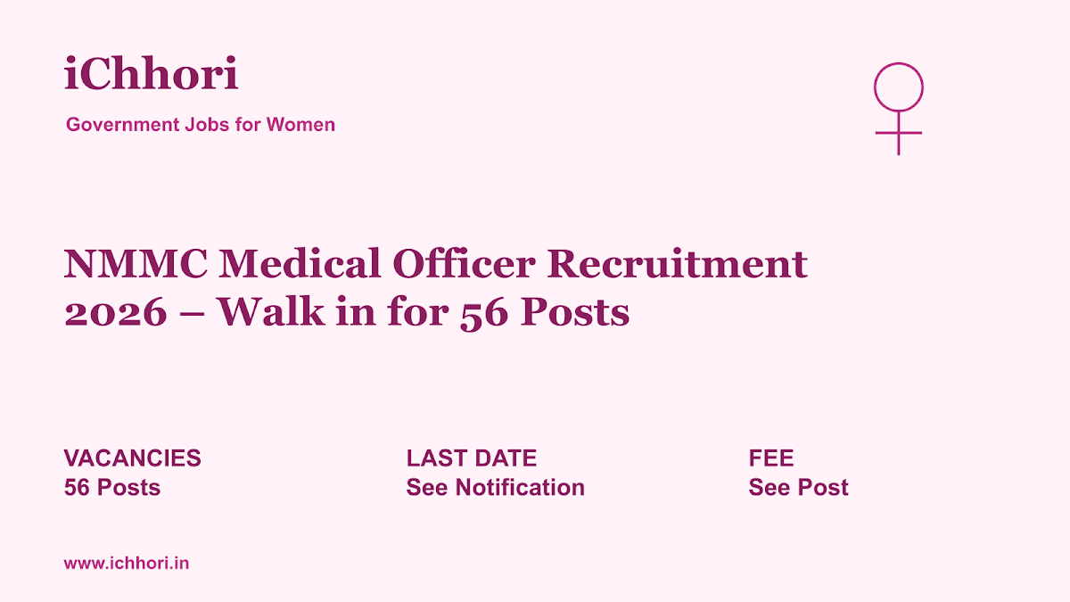 NMMC Medical Officer Recruitment 2026 – Walk in for 56 Posts - iChhori