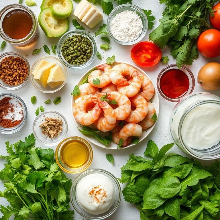 Ingredients for Fresh Shrimp Salad + 9 Easy Variations - Quick & Homemade