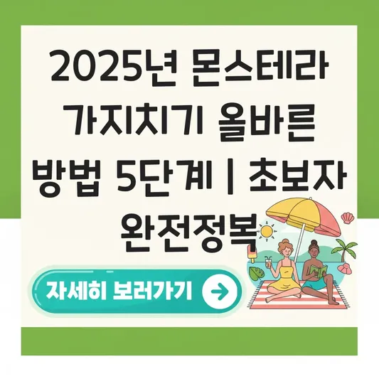 몬스테라 가지치기 올바른 방법 및 시기 대표 이미지