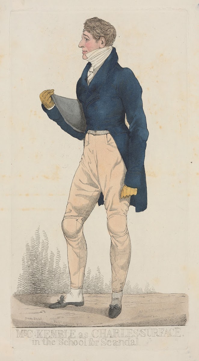 Mr C Kemble as Charles Surface in the School for Scandal 1821
