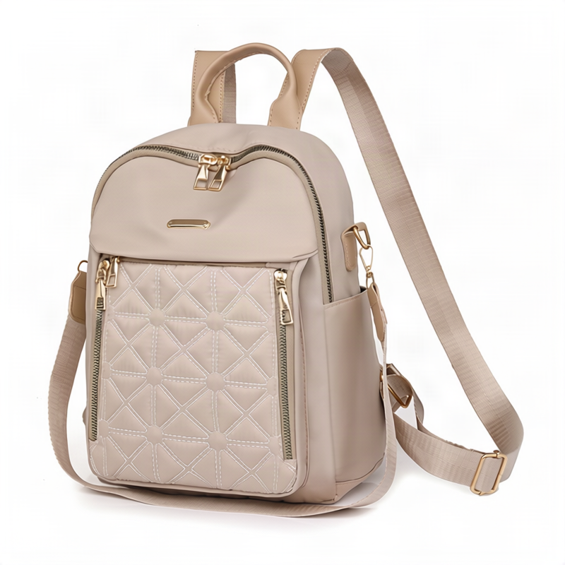 Backpack with diamond stitching, water-repellent