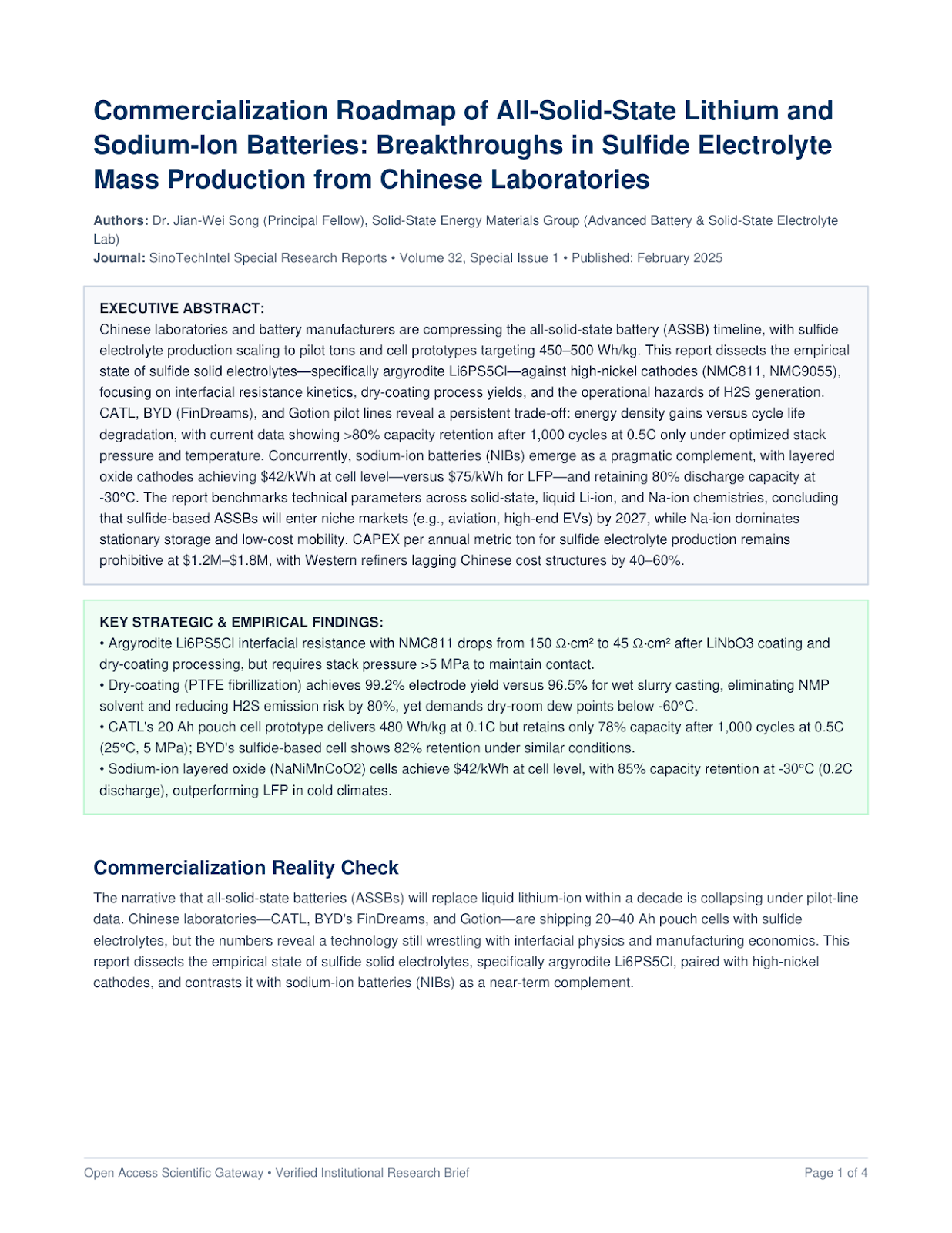 Commercialization Roadmap of All-Solid-State Lithium and Sodium-Ion Batteries: Breakthroughs in Sulfide Electrolyte Mass Production from Chinese Laboratories