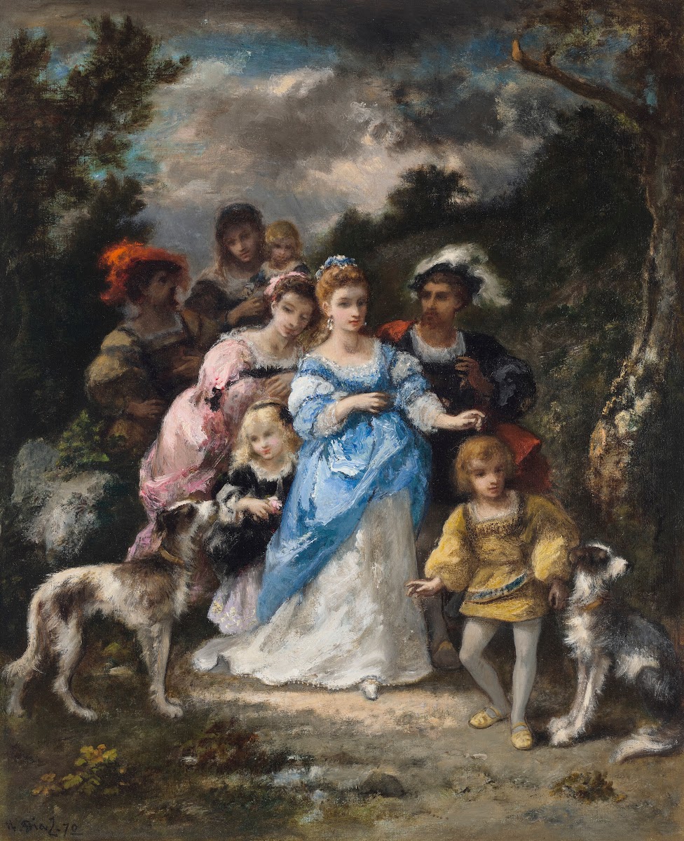 Promenade à la robe bleue 1870