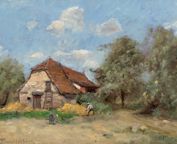 Le faucheur près de la ferme