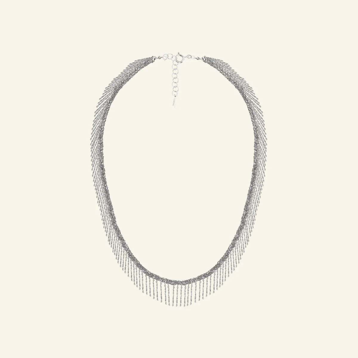 Колье-чокер с бахромой SILVER