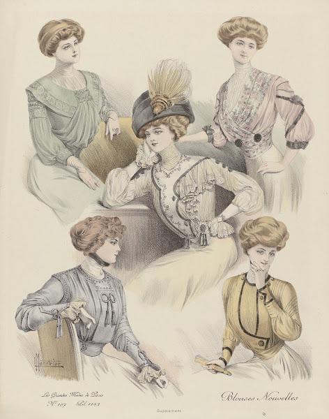 Les Grandes Modes De Paris  Blouses Nouvelles 1908