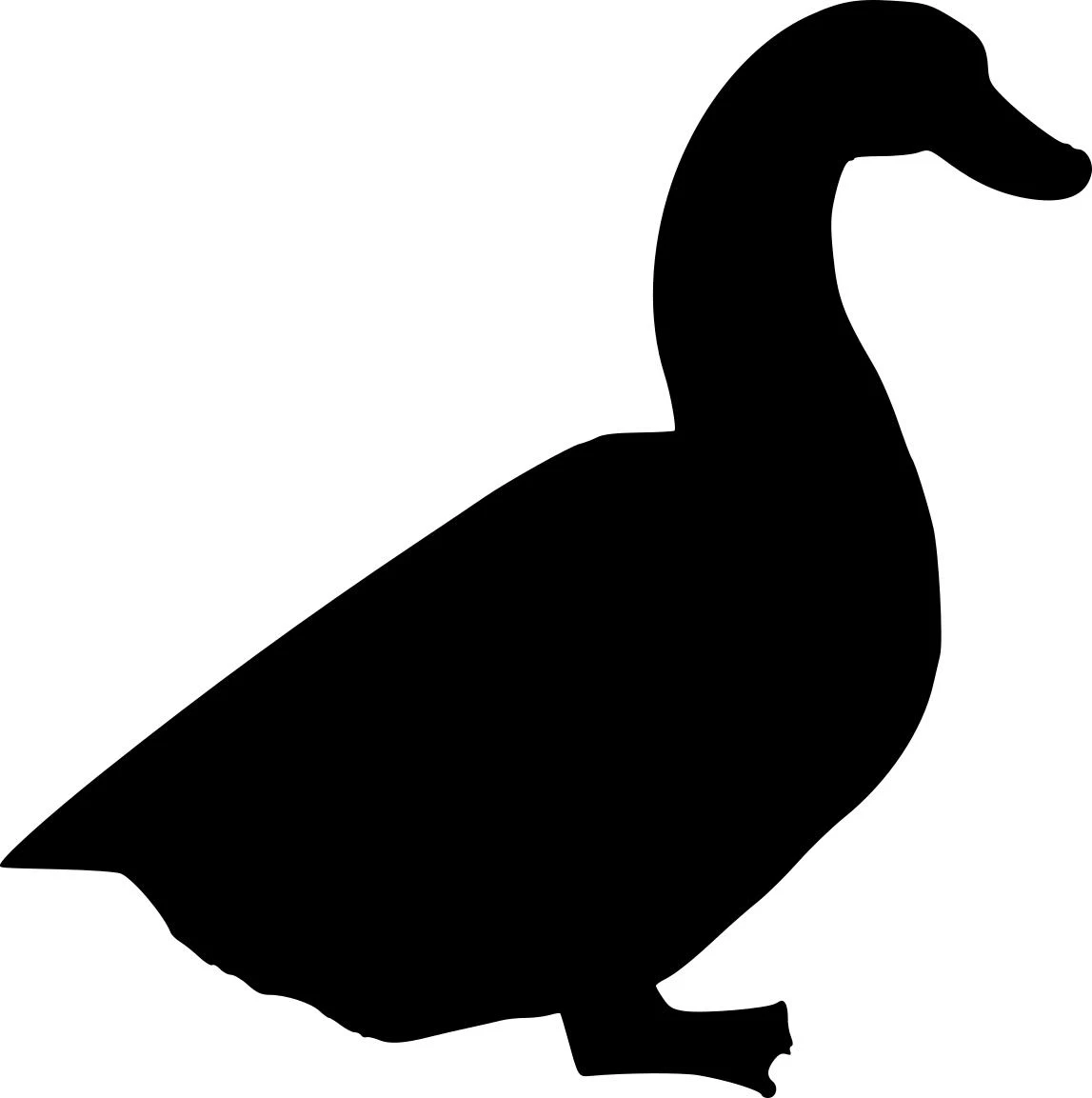 Duck Silhouette Free SVG for Silhouette Cameo Cutting and Engraving