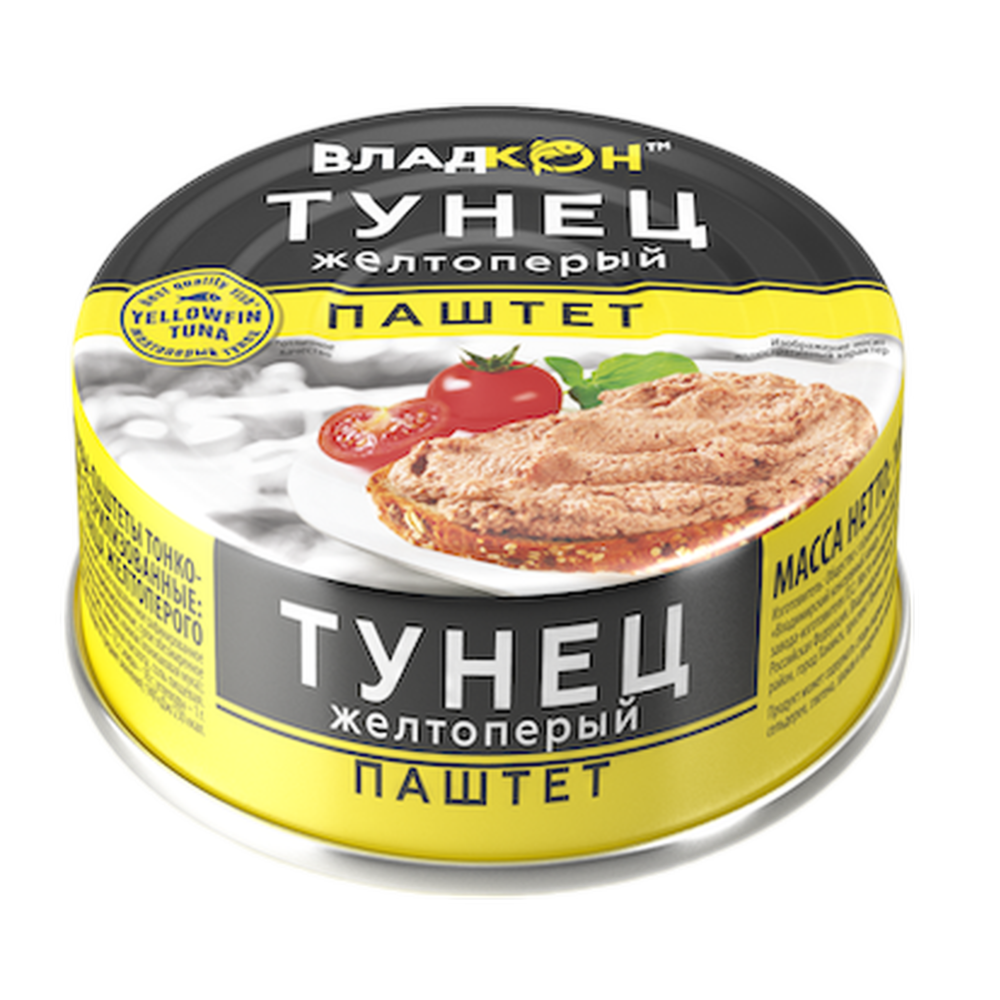 Тунец желтоперый паштет Владкон 100гр