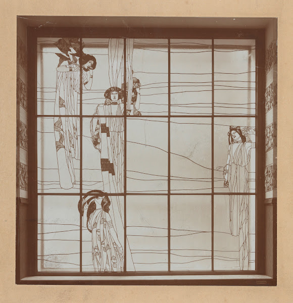 Glasfenster im Hotel Bristol in Warschau 1901